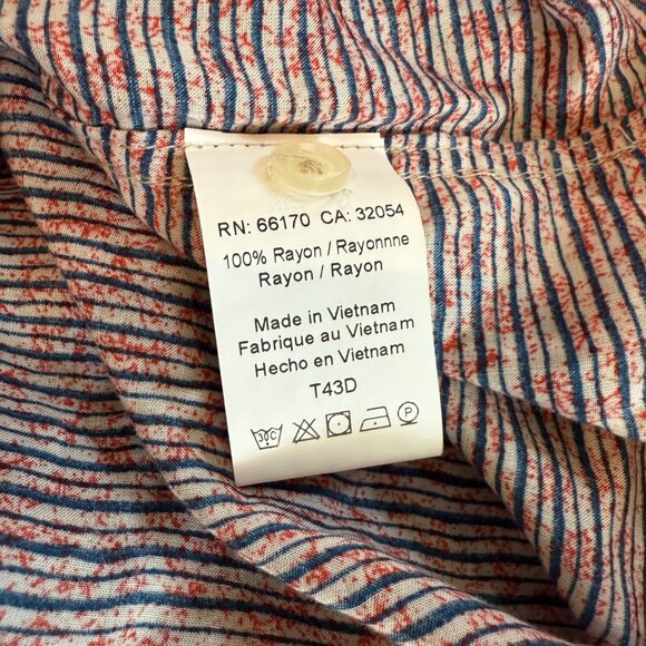 11 1 Tylho Womens Anthropologie Striped Button-Down Shirt Dress With Waist Tie - Picture 4 of 7